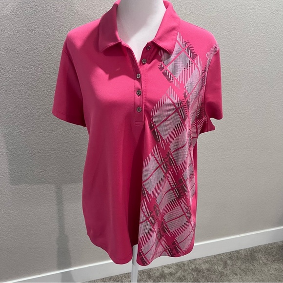 IZOD Golf Polo Shirt - Argyle Preppy Sport Top - XL - Picture 2 of 12